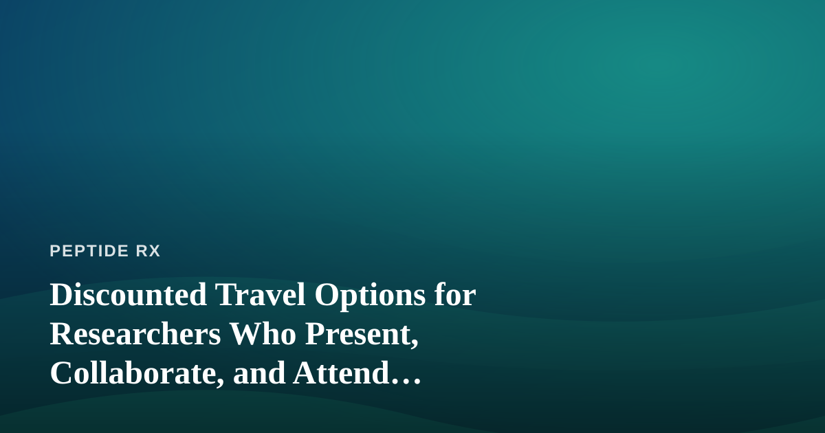 Discounted Travel Options for Researchers Who Present, Collaborate, and Attend Conferences