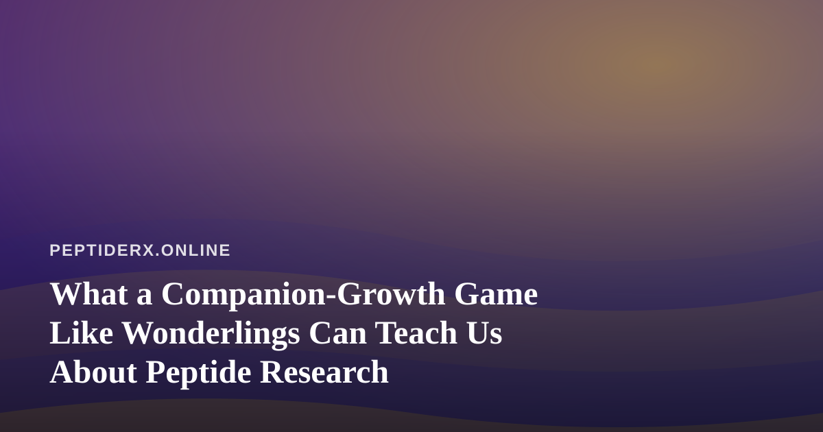 What a Companion-Growth Game Like Wonderlings Can Teach Us About Peptide Research